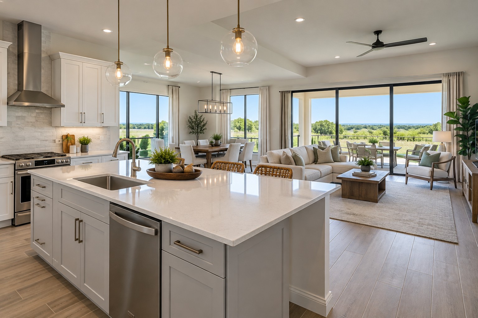 A bright Central Florida home interior, illustrative